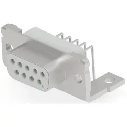 D-Sub socket, 9 pole, standard, equipped, angled, solder pin, 3-1393479-8
