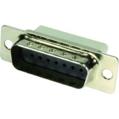 D-Sub socket, 15 pole, standard, unequipped, straight, crimp connection, 09670155601 - 1