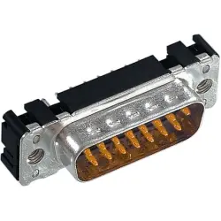 D-Sub plug, 25 pole, standard, equipped, straight, solder pin, 09653616712
