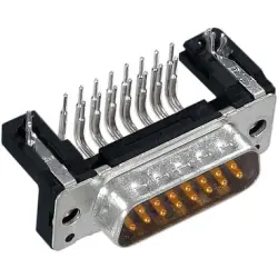 D-Sub plug, 50 pole, standard, equipped, angled, solder pin, 09665626812
