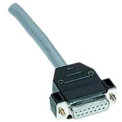 D-Sub connector housing, size: 5 (DD), straight 180°, cable Ø 9.3 to 12 mm, plastic, black, 09670500442