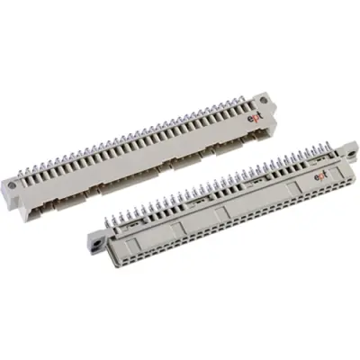 Male connector, type B, 64 pole, a-b, pitch 2.54 mm, solder pin, angled, tin-plated, 101-40064TH - 1