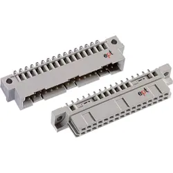 Male connector, type 2B, 32 pole, a-b, pitch 2.54 mm, solder pin, angled, 101-90014