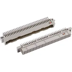 Male connector, type C, 64 pole, a-c, pitch 2.54 mm, solder pin, angled, 103-40034