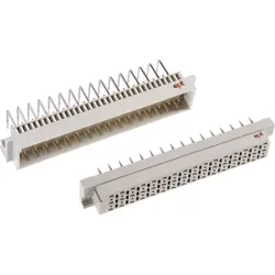 Male connector, type E, 48 pole, a-c-e, pitch 5.08 mm, solder pin, angled, tin-plated, 107-40065