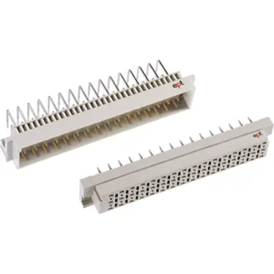 Male connector, type E, 48 pole, a-c-e, pitch 5.08 mm, solder pin, angled, 107-40064 - 1
