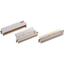 Female connector, type F, 48 pole, z-b-d, pitch 5.08 mm, solder lug, straight, 110-40076