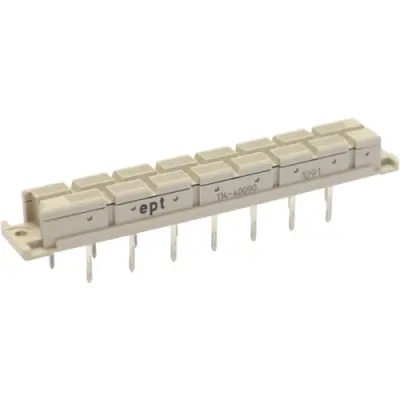 Female connector, type H15, 15 pole, z-d, pitch 5.08 mm, wire-wrap, straight, 114-40090 - 1