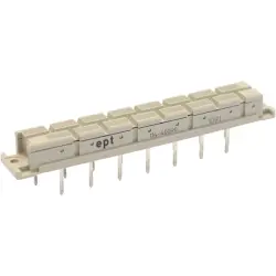 Female connector, type H15, 15 pole, z-d, pitch 5.08 mm, wire-wrap, straight, 114-40090