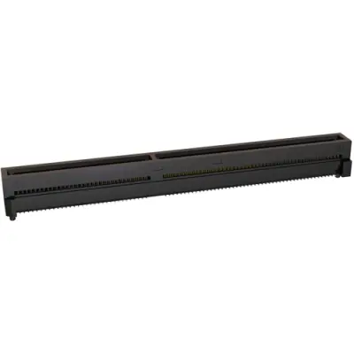 Card connector, 160 pole, pitch 0.8 mm, straight, black, 408-52160-100-12 - 1