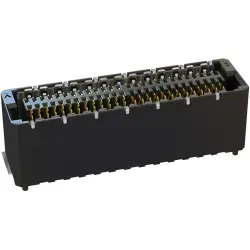 Socket header, 52 pole, pitch 0.8 mm, straight, black, 406-53152-51