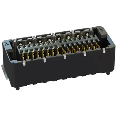 Socket header, 32 pole, pitch 0.8 mm, straight, black, 406-52132-51 - 1