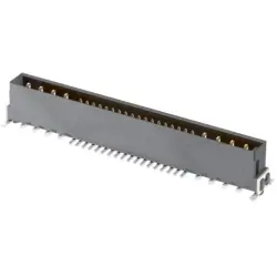 Male connector, 4+16 pole, straight, black, 15724162601333