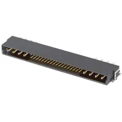 Male connector, 6+26 pole, angled, black, 15756262601333