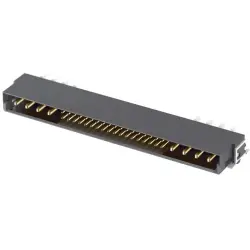 Male connector, 6+26 pole, angled, black, 15756262701333