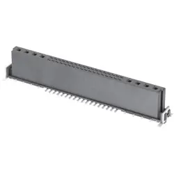 Female connector, 4+16 pole, straight, black, 15824162601333