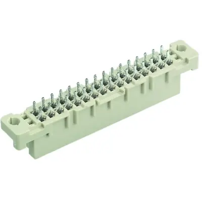 Female connector, type 2B, 32 pole, a-b, pitch 2.54 mm, solder pin, straight, gold-plated, 09222326824 - 1