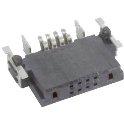 Female connector, 2+8 pole, angled, black, 15852082601333 - 1