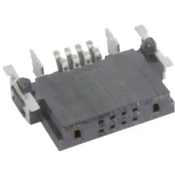 Female connector, 2+8 pole, angled, black, 15852082601333