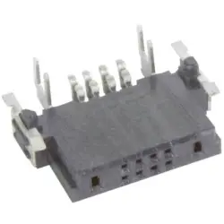 Female connector, 2+8 pole, angled, black, 15852082701333
