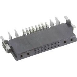 Female connector, 4+16 pole, angled, black, 15854162601333