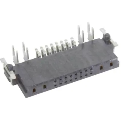 Female connector, 4+16 pole, angled, black, 15854162701333 - 1