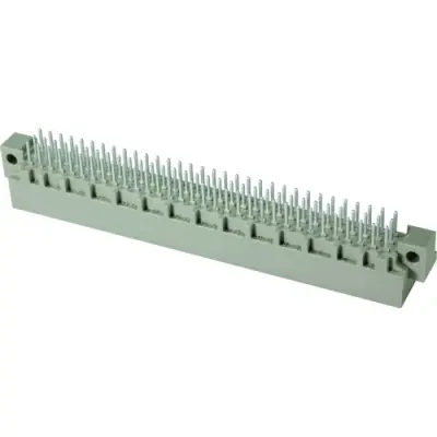 Male connector, type C, 64 pole, a-c, pitch 2.54 mm, solder pin, straight, gold-plated, 09031646922 - 1