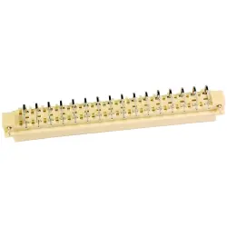 Male connector, type D, 32 pole, a-c, pitch 5.08 mm, solder pin, angled, gold-plated, 09043326919