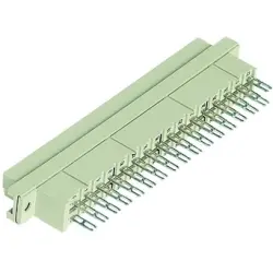 Female connector, type D, 32 pole, a-c, pitch 5.08 mm, solder pin, straight, gold-plated, 09042326823
