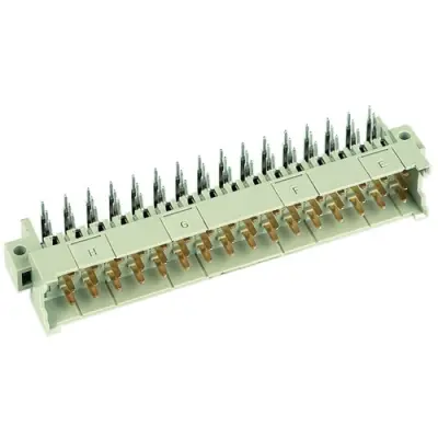 Male connector, type F, 32 pole, z-b, pitch 5.08 mm, solder pin, angled, gold-plated, 09061326901 - 1