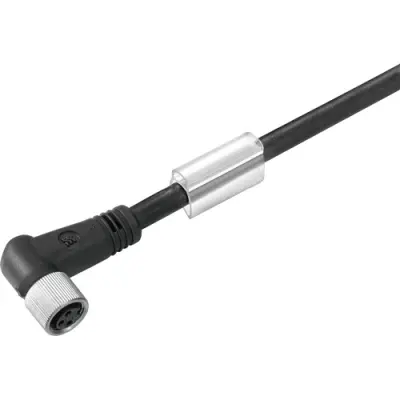 Sensor actuator cable, M8, poles 3, socket, female, angled to open end, 2.5m - 1