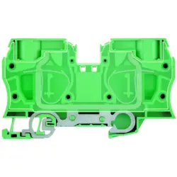 Protective conductor terminal, spring balancer connection, 2.5-35 mm², 2 pole, 8 kV, yellow/green, 1739650000