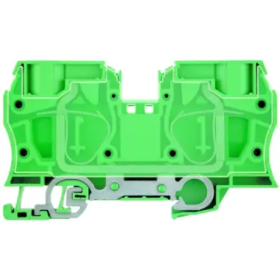 Protective conductor terminal, spring balancer connection, 2.5-35 mm², 2 pole, 8 kV, yellow/green, 1739650000 - 1