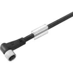Sensor actuator cable, M8, poles 4, socket, female, angled to open end, 5m
