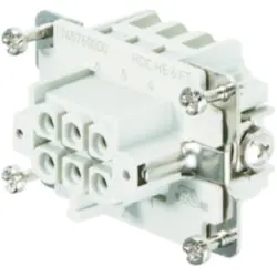 Socket contact insert, 3, 6 pole, equipped, tension clamp connection, with PE contact, 1745760000