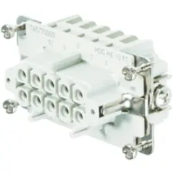 Socket contact insert, 4, 10 pole, equipped, tension clamp connection, with PE contact, 1745770000