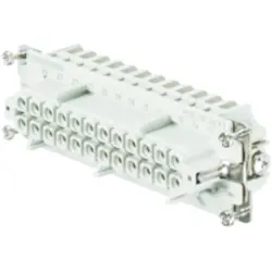 Socket contact insert, 8, 24 pole, equipped, tension clamp connection, with PE contact, 1745790000