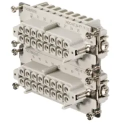 Socket contact insert, 6, 16 pole, equipped, tension clamp connection, with PE contact, 1745800000