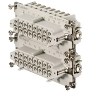 Socket contact insert, 6, 16 pole, equipped, tension clamp connection, with PE contact, 1745800000 - 1
