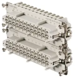 Socket contact insert, 8, 24 pole, equipped, tension clamp connection, with PE contact, 1745810000