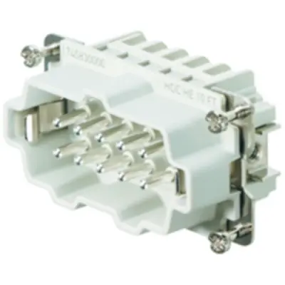 Pin contact insert, 4, 10 pole, equipped, tension clamp connection, with PE contact, 1745830000 - 1