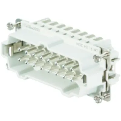 Pin contact insert, 6, 16 pole, equipped, tension clamp connection, with PE contact, 1745840000 - 1