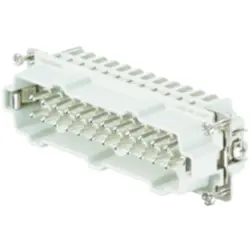 Pin contact insert, 8, 24 pole, equipped, tension clamp connection, with PE contact, 1745850000