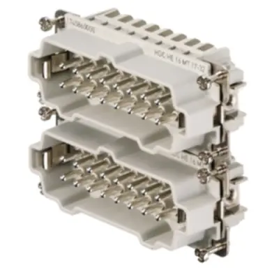 Pin contact insert, 6, 16 pole, equipped, tension clamp connection, with PE contact, 1745860000 - 1