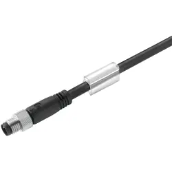 Sensor actuator cable, M8, poles 3, pin, male, straight to open end, 1.5m