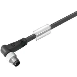 Sensor actuator cable, M8, poles 4, pin, male, angled to open end, 10m