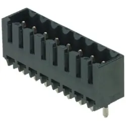 Pin header, 3 pole, pitch 3.5 mm, straight, black, 1752994002