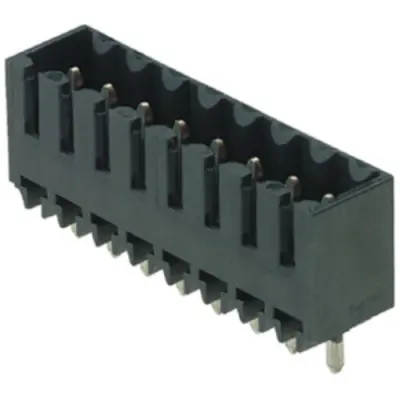 Pin header, 3 pole, pitch 3.5 mm, straight, black, 1752994002 - 1