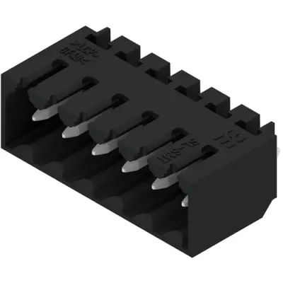 Pin header, 6 pole, pitch 3.5 mm, straight, black, 1753022001 - 1