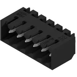 Pin header, 6 pole, pitch 3.5 mm, straight, black, 1753022001